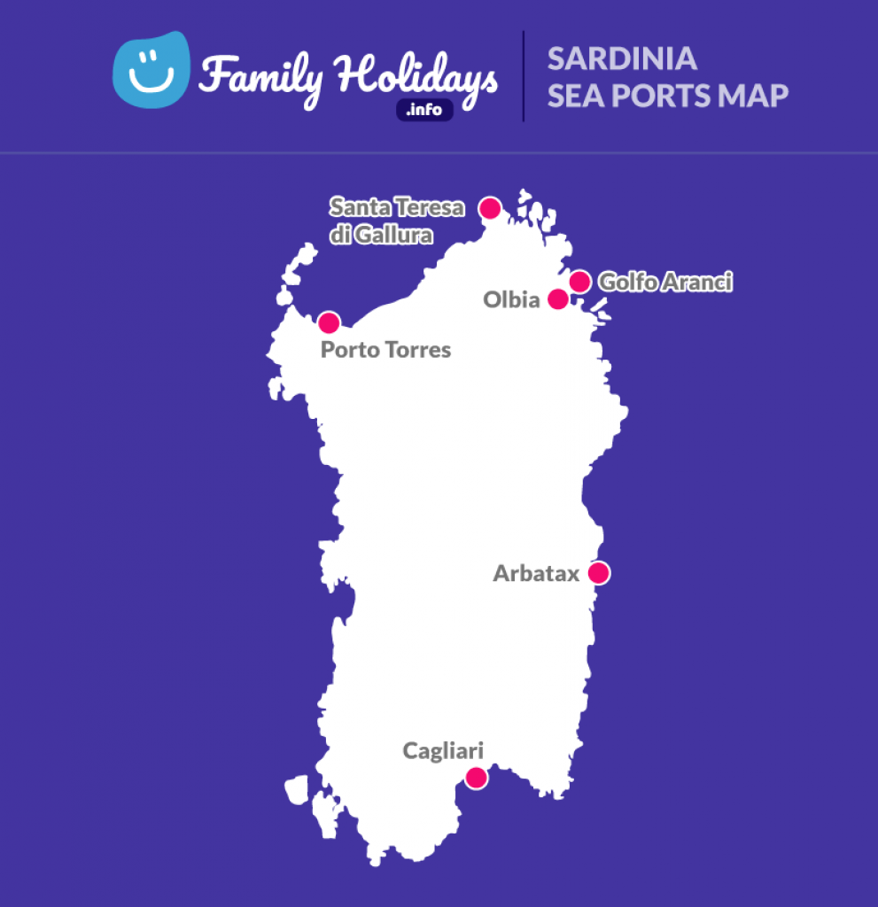Sardinia ports map