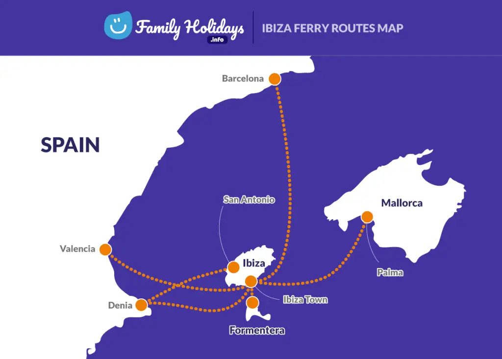 Ibiza ferry routes map