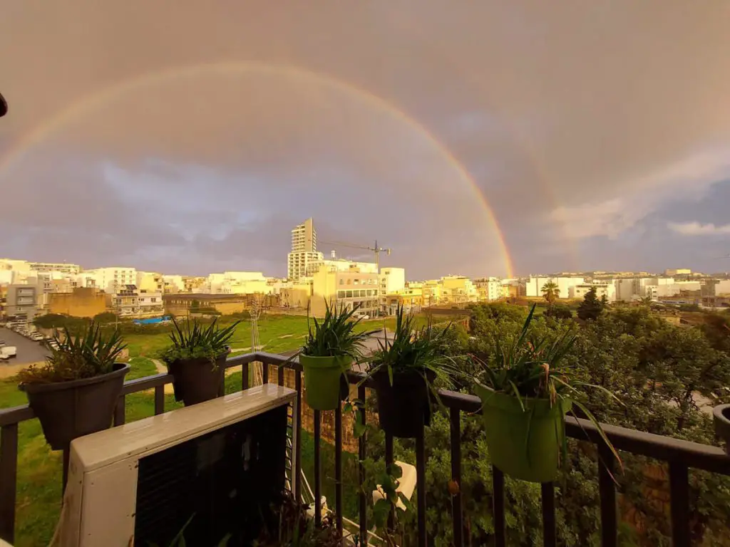 Rainbow in Malta after the storm