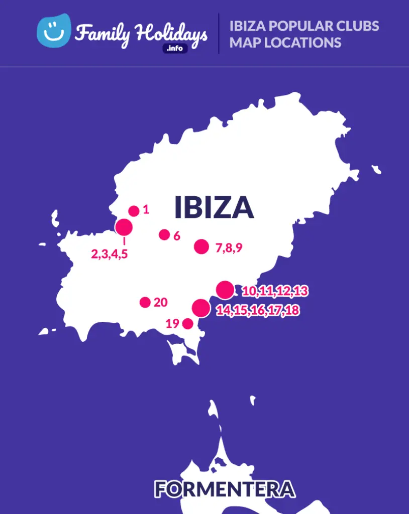 Ibiza club locations