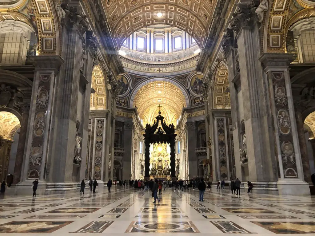 Inside St Peters Basilica at the Vatican