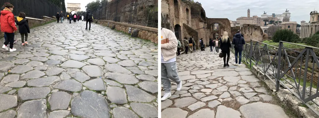 Paths at the Palatine Hill and Roman Forum