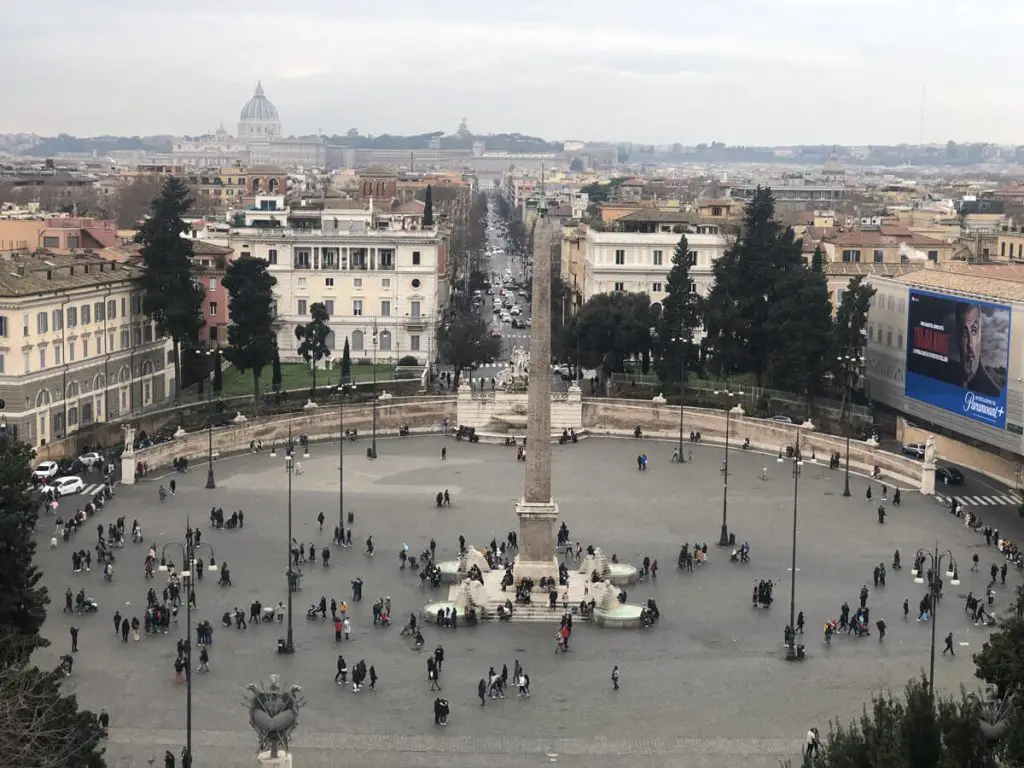 Piazza del Popolo and the Vatican in the background