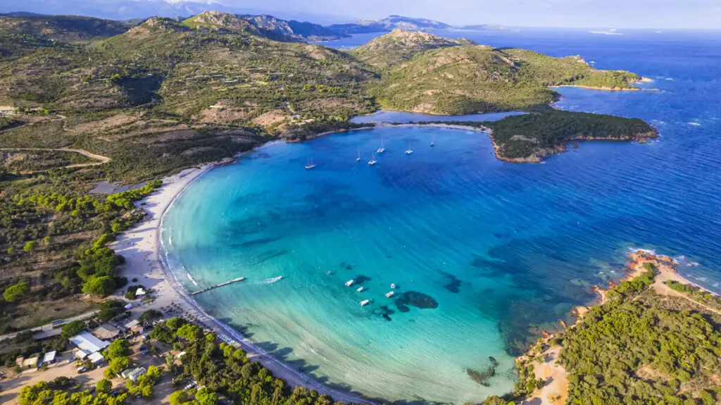 Rodinara beach in Corsica