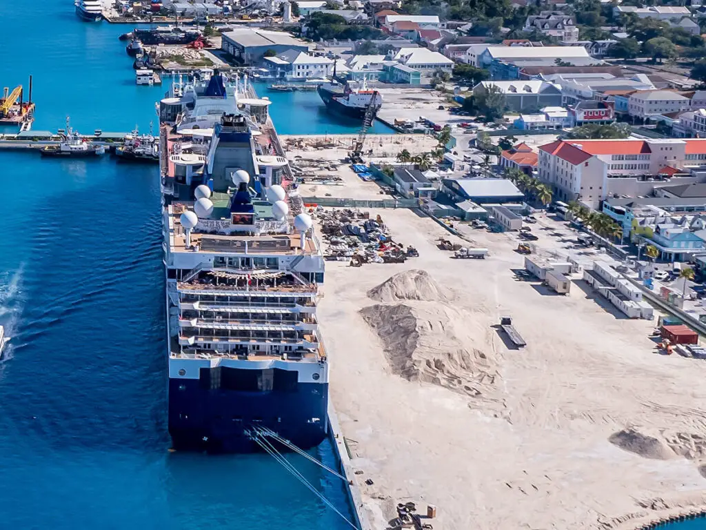 Cruise ship in port