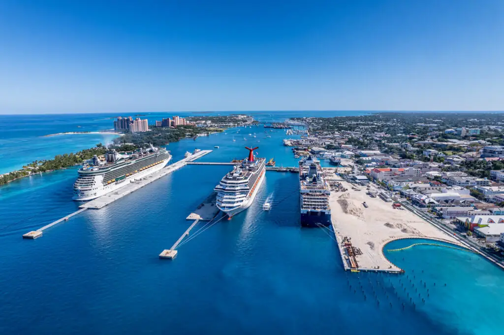 Cruise ships in a port of call