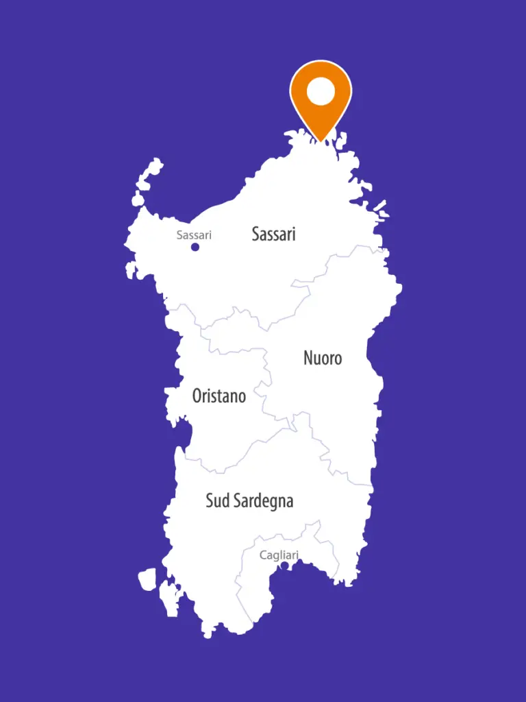 Isola dei Gabbiani Camping Site in Sardinia map location