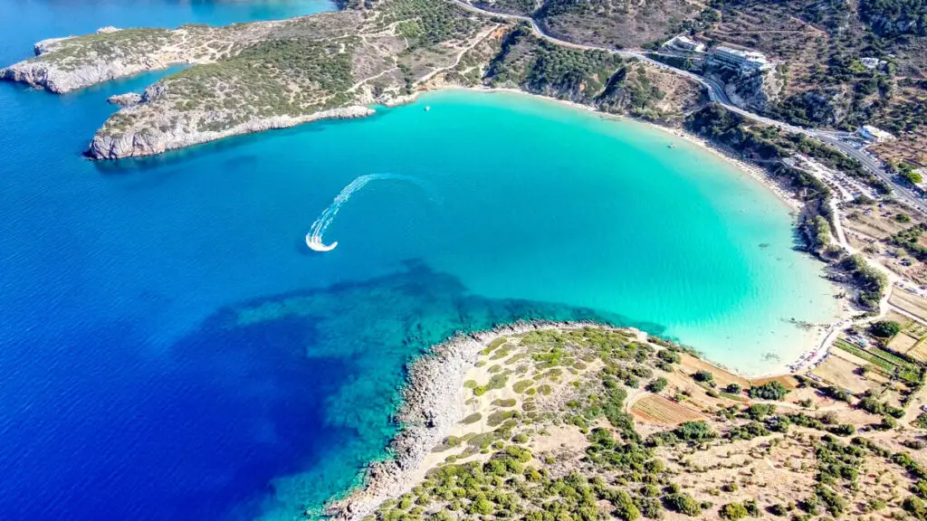 Voulism Beach in Agios Nikolaos in Crete