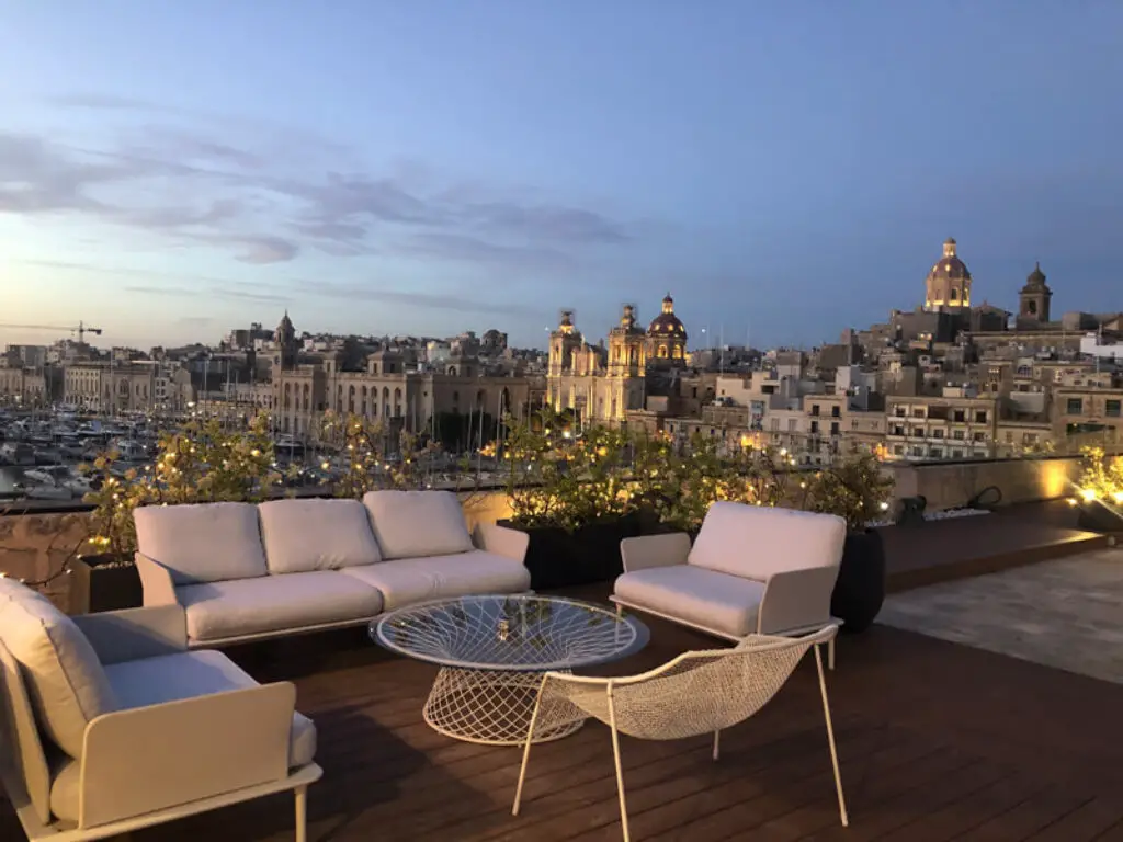 Rooftop view from Cugo Gran Macina in Senglea