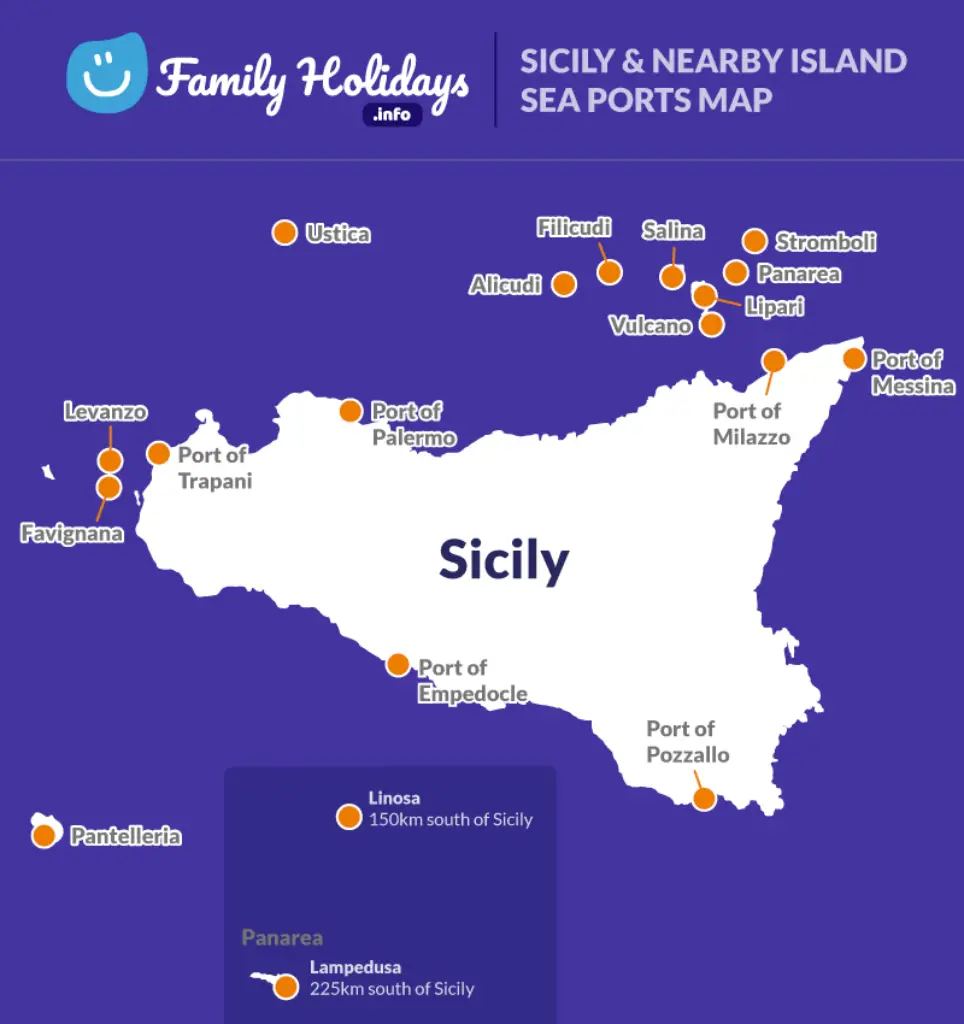 Sicily ports map