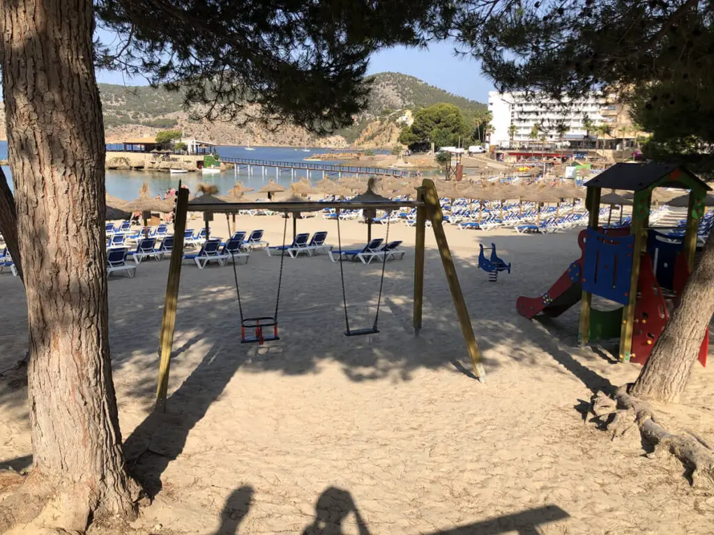 Camp de Mar kids playground on the beach