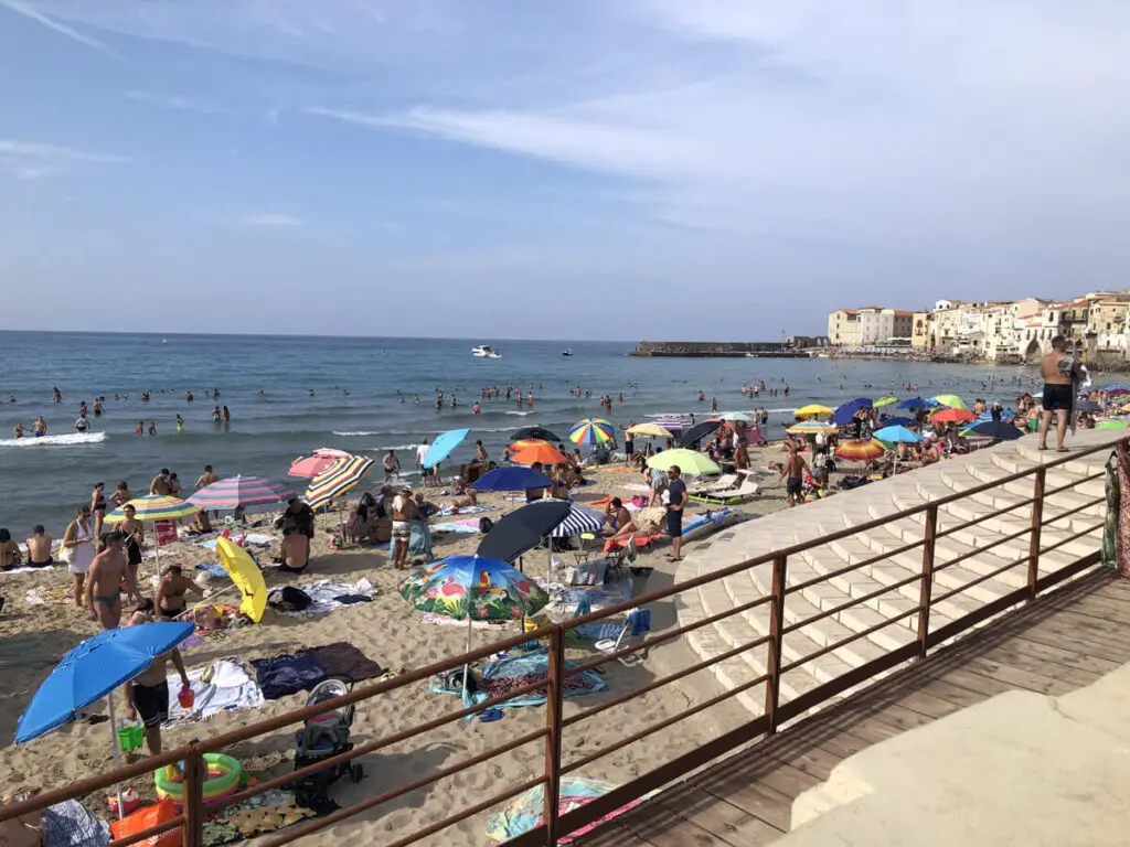 Cefalù beach area